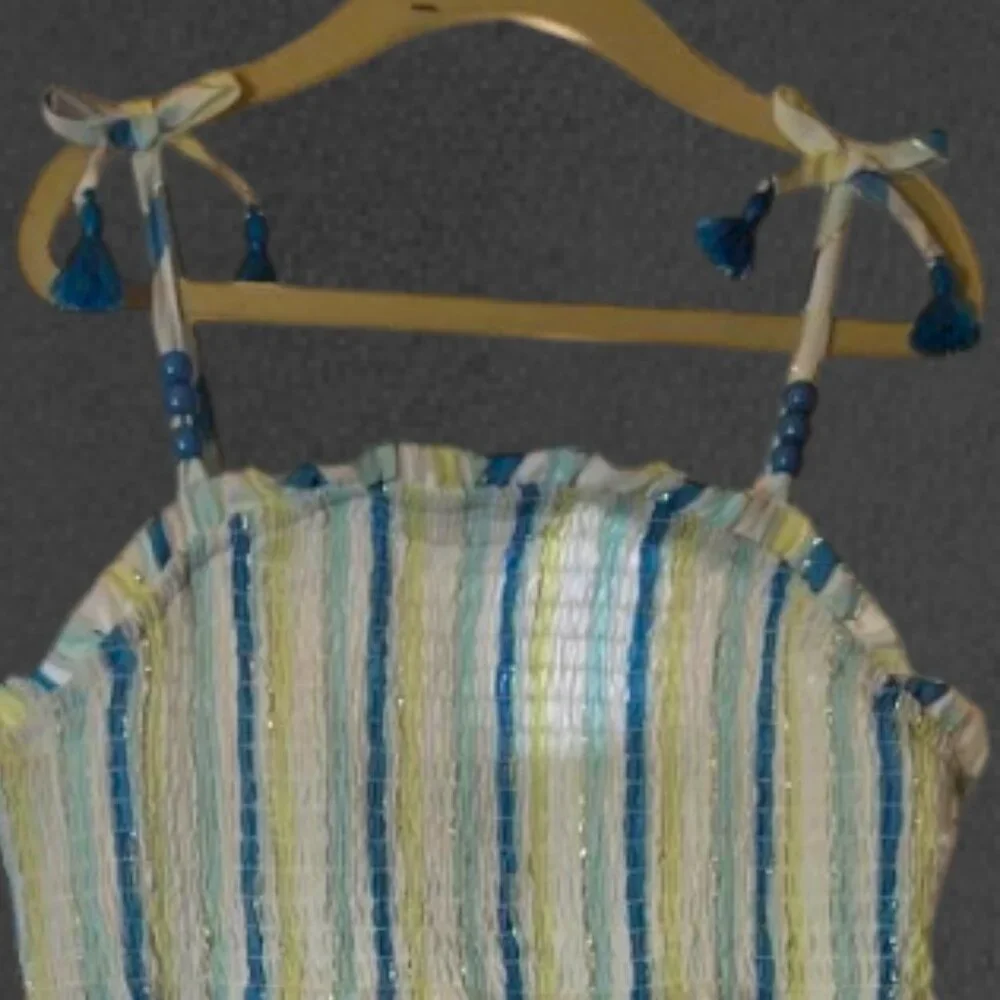 Girls HAUTE HIPPIE Striped Spaghetti Strap Boho Sundress sz 12